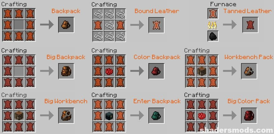 Backpacks Mod Screenshot 1