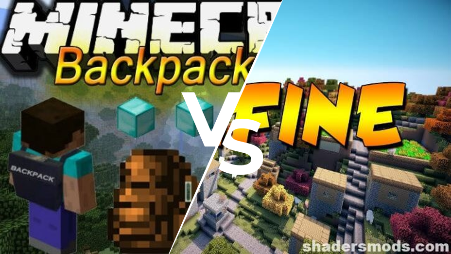 Backpacks vs Optifine HD Comparison