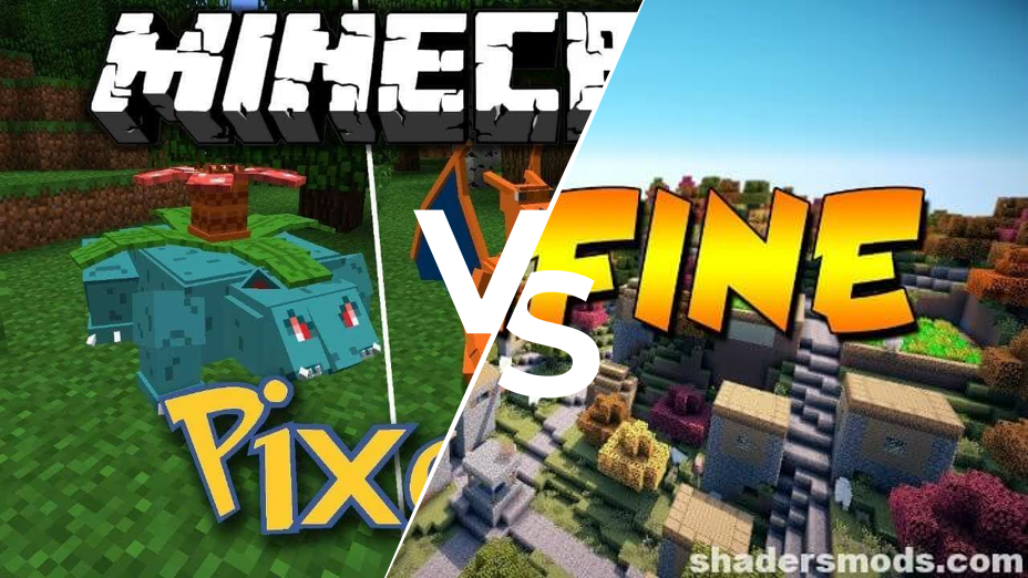 Pixelmon vs Optifine HD Comparison